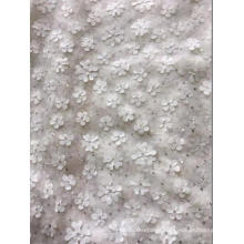Tulle Mesh Laser Embroidery Fabric with Sequins